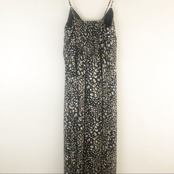 Sage Sample Spaghetti Strap printed black with metallic jumpsuit size S - Picture 9 of 11